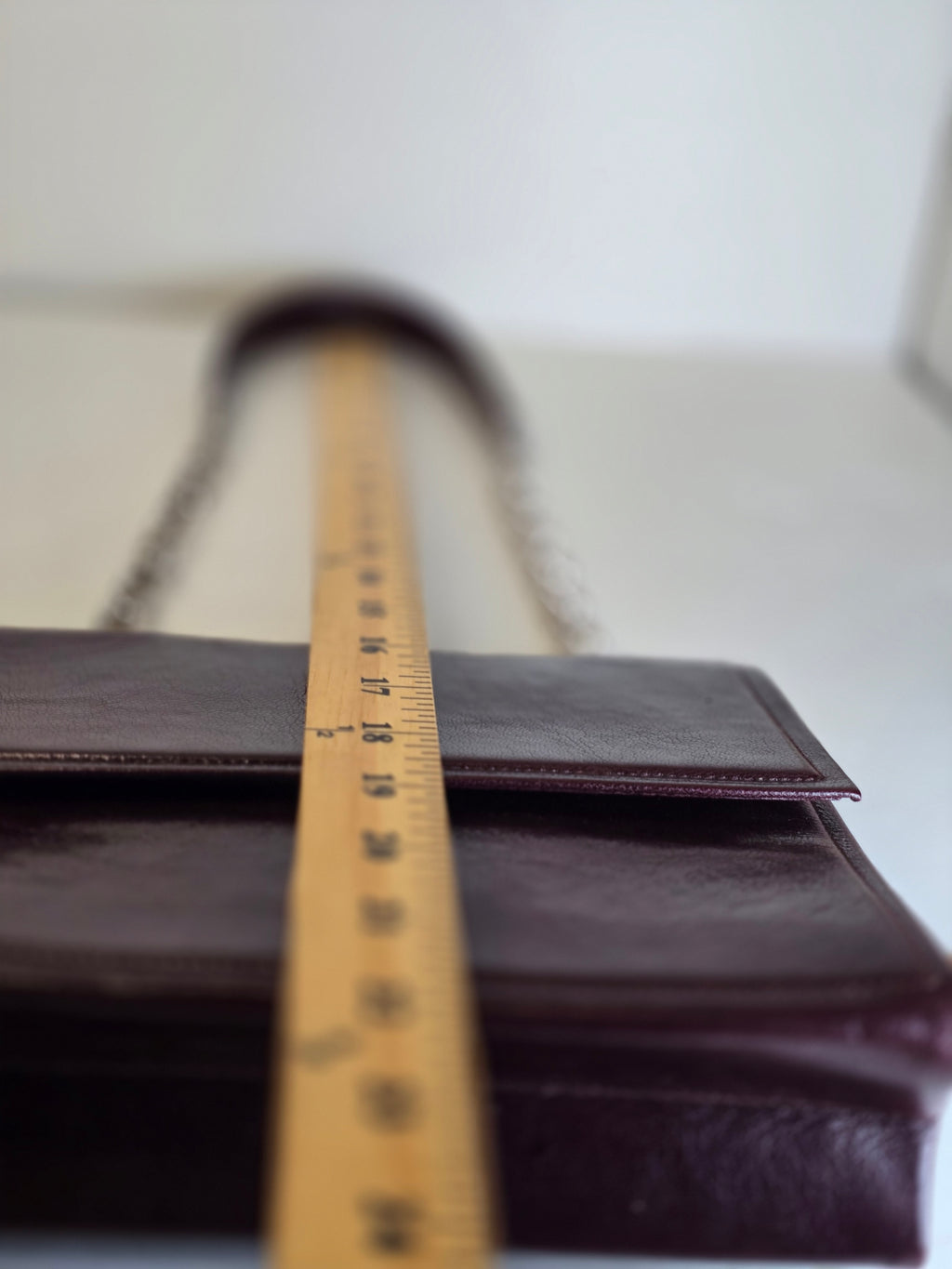 Bally 70s Mirror Calfskin Leather Chain Shoulder Bag — Oxblood